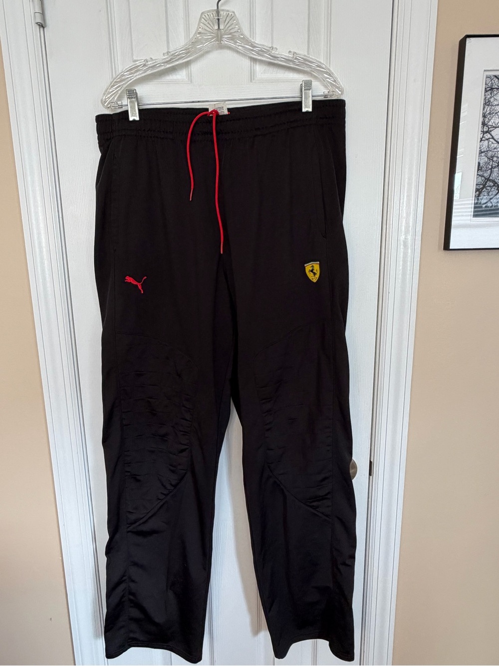 Vintage Puma x Scuderia Ferrari Black Track Pants - Mens Size
